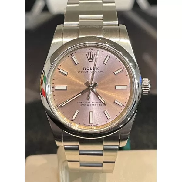 Rolex Oyster Perpetual 34 - 124200 - Only Paper 2020 - Pink Dial