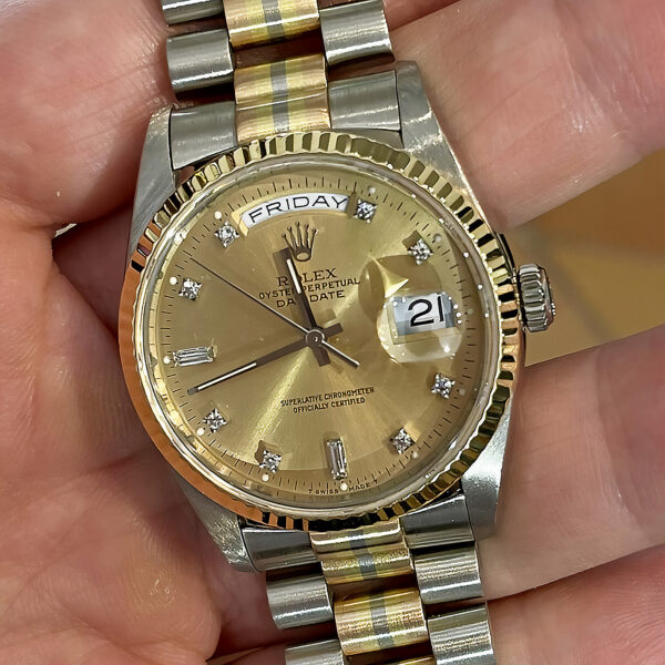 Rolex Day-Date 36 TRIDOR - ONLY PAPER 1990 - Salmon Dial