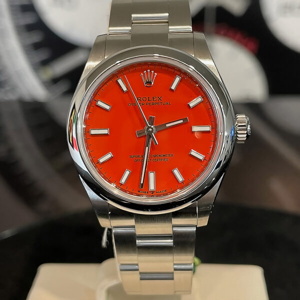 Rolex Oyster Perpetual 31<br>Ref 277200 Red Coral Dial Full Set 2021