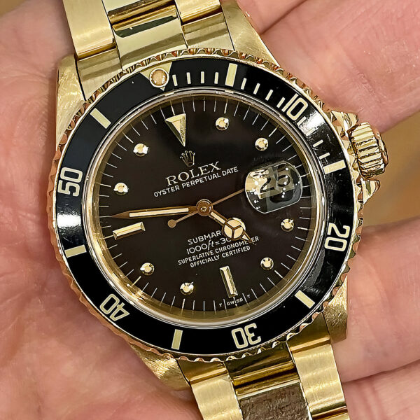Rolex Submariner Date 16808 Like New Nipple Black Dial 1982