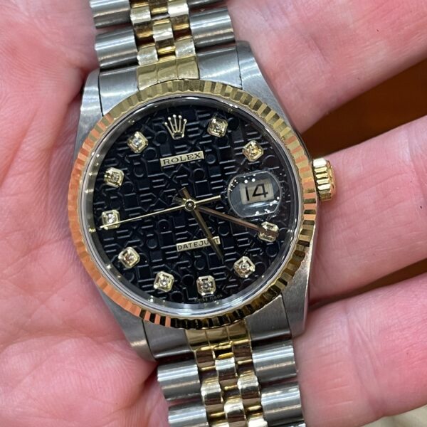 Rolex Datejust 36<br>16233 – Only Paper 2003 – Black Diamond Dial